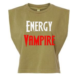 Funny Energy Vampire Halloween Costume Scary Vampire Shadow Garment-Dyed Women's Muscle Tee