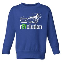 Funny Electric Vehicle Car Revolution Ev Driving Earth Day Gift Toddler Sweatshirt