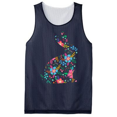 Floral Easter Women Easter Bunny Spring Flowers Rabbit Mesh Reversible Basketball Jersey Tank