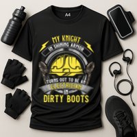 Funny Electrician Wife Girlfriend My Knight In Shining Armor Cooling Performance Crew T-Shirt