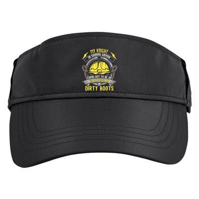 Funny Electrician Wife Girlfriend My Knight In Shining Armor Adult Drive Performance Visor