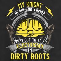 Funny Electrician Wife Girlfriend My Knight In Shining Armor Adult Drive Performance Visor