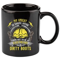 Funny Electrician Wife Girlfriend My Knight In Shining Armor 11oz C Handle Ceramic Mug