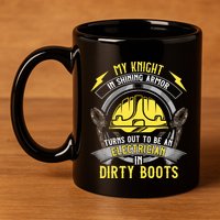 Funny Electrician Wife Girlfriend My Knight In Shining Armor 11oz C Handle Ceramic Mug