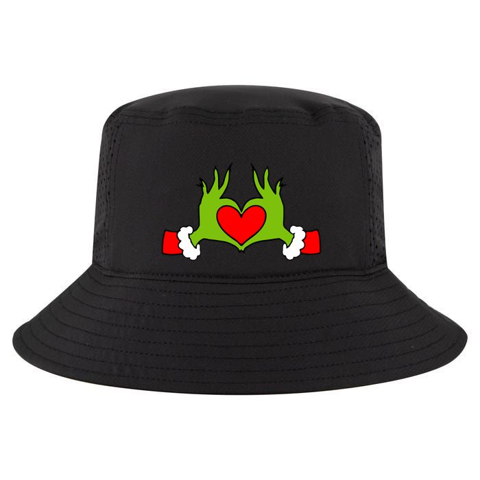 Funny Elf With Cute Heart Hands Symbol Style Christmas Cool Comfort Performance Bucket Hat