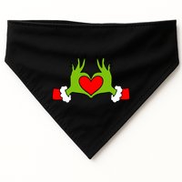 Funny Elf With Cute Heart Hands Symbol Style Christmas USA-Made Doggie Bandana