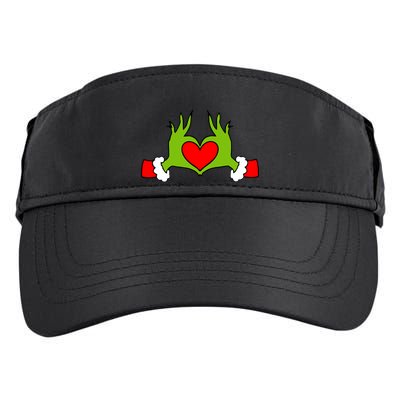 Funny Elf With Cute Heart Hands Symbol Style Christmas Adult Drive Performance Visor