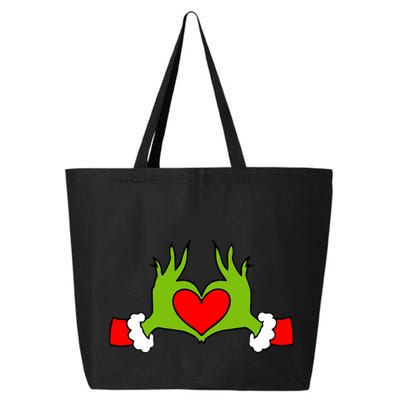 Funny Elf With Cute Heart Hands Symbol Style Christmas 25L Jumbo Tote
