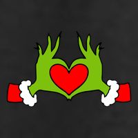 Funny Elf With Cute Heart Hands Symbol Style Christmas Golf Towel