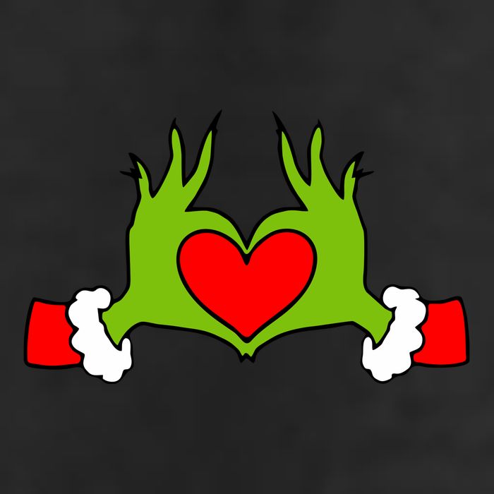 Funny Elf With Cute Heart Hands Symbol Style Christmas Golf Towel