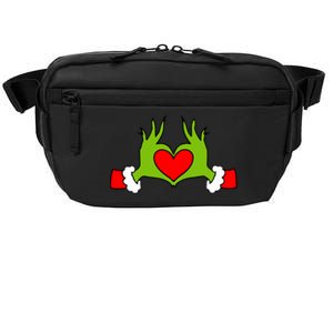 Funny Elf With Cute Heart Hands Symbol Style Christmas Crossbody Pack