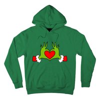 Funny Elf With Cute Heart Hands Symbol Style Christmas Hoodie