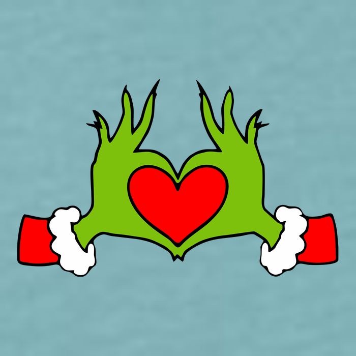 Funny Elf With Cute Heart Hands Symbol Style Christmas Sueded Cloud Jersey T-Shirt