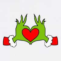 Funny Elf With Cute Heart Hands Symbol Style Christmas Garment-Dyed Sweatshirt