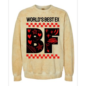 Funny Exboyfriend Worlds Best Ex Boyfriend Colorblast Crewneck Sweatshirt