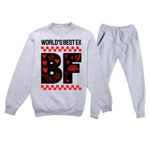 Funny Exboyfriend Worlds Best Ex Boyfriend Premium Crewneck Sweatsuit Set