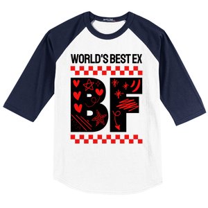 Funny Exboyfriend Worlds Best Ex Boyfriend Baseball Sleeve Shirt