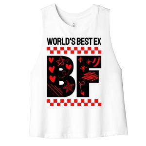 Funny Exboyfriend Worlds Best Ex Boyfriend Women's Racerback Cropped Tank