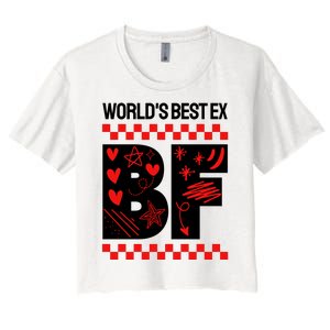 Funny Exboyfriend Worlds Best Ex Boyfriend Women's Crop Top Tee