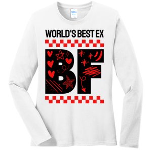 Funny Exboyfriend Worlds Best Ex Boyfriend Ladies Long Sleeve Shirt