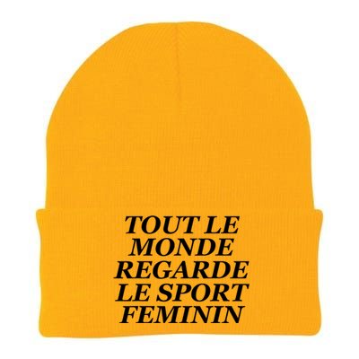 French Everyone Watches Women Sports Knit Cap Winter Beanie