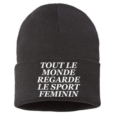 French Everyone Watches Women Sports Sustainable Knit Beanie