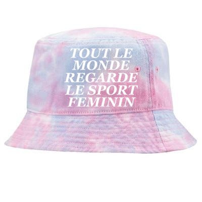 French Everyone Watches Women Sports Tie-Dyed Bucket Hat