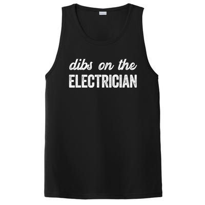 Funny Electrician Wife Dibs On The Electrician Gift PosiCharge Competitor Tank