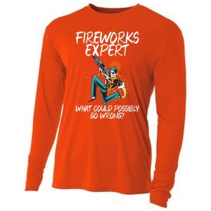 Fireworks Export What Could Possibly Go Wrong 4th Of July Cute Gift Cooling Performance Long Sleeve Crew