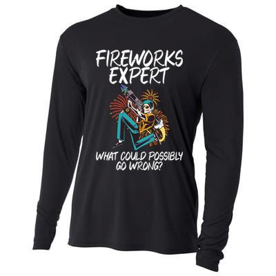 Fireworks Export What Could Possibly Go Wrong 4th Of July Cute Gift Cooling Performance Long Sleeve Crew