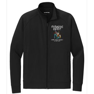 Fireworks Export What Could Possibly Go Wrong 4th Of July Cute Gift Stretch Full-Zip Cadet Jacket