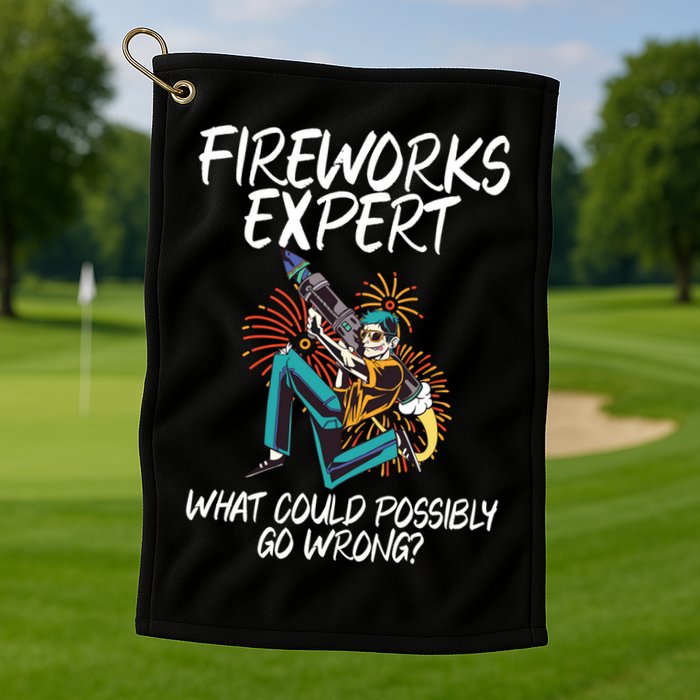 Fireworks Export What Could Possibly Go Wrong 4th Of July Cute Gift Golf Towel