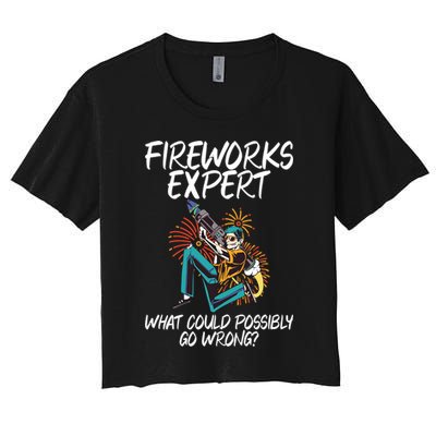 Fireworks Export What Could Possibly Go Wrong 4th Of July Cute Gift Crop Top