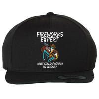 Fireworks Export What Could Possibly Go Wrong 4th Of July Cute Gift Wool Snapback Cap