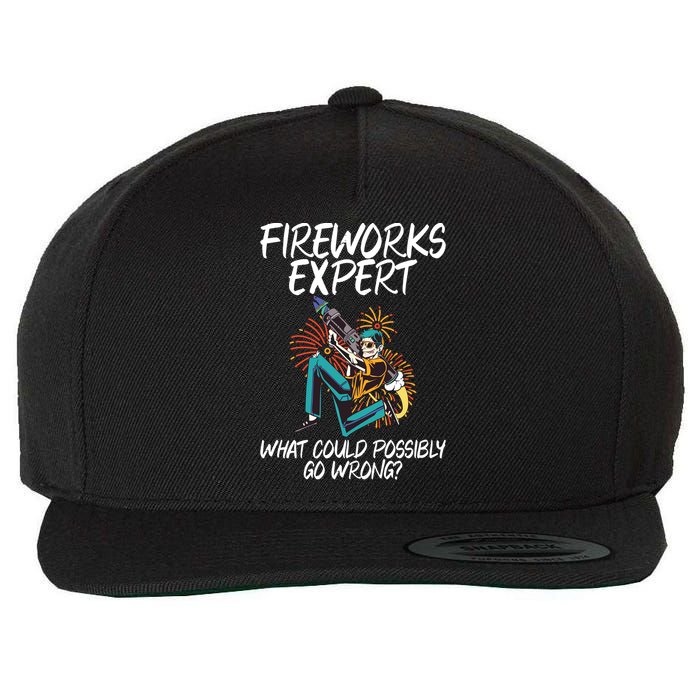 Fireworks Export What Could Possibly Go Wrong 4th Of July Cute Gift Wool Snapback Cap