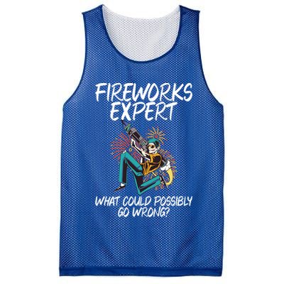 Fireworks Export What Could Possibly Go Wrong 4th Of July Cute Gift Mesh Reversible Basketball Jersey Tank