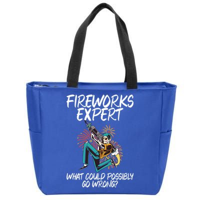 Fireworks Export What Could Possibly Go Wrong 4th Of July Cute Gift Zip Tote Bag