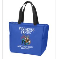 Fireworks Export What Could Possibly Go Wrong 4th Of July Cute Gift Zip Tote Bag