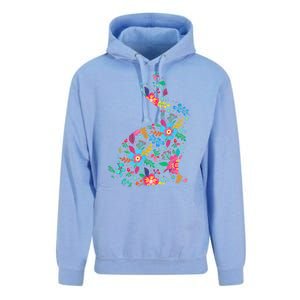 Floral Easter Women Girls Easter Bunny Spring Flowers Unisex Surf Hoodie