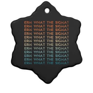 Funny Erm What The Sigma Ironic Meme Ceramic Star Ornament