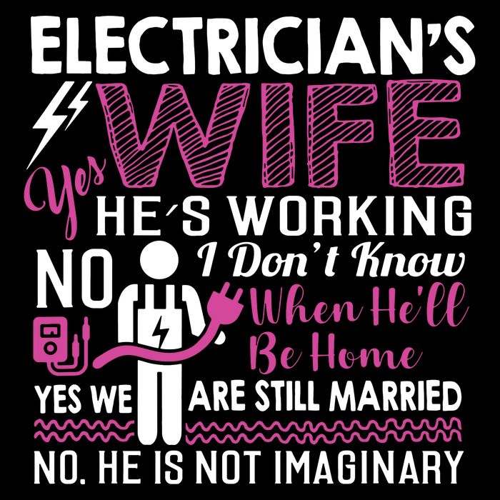 Funny Electrician Wife Electrician Gift Cooling Performance Crew T-Shirt