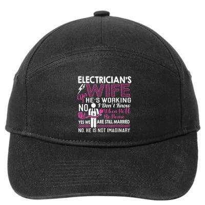 Funny Electrician Wife Electrician Gift 7-Panel Snapback Hat
