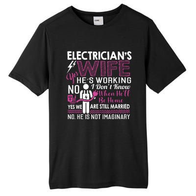 Funny Electrician Wife Electrician Gift Tall Fusion ChromaSoft Performance T-Shirt