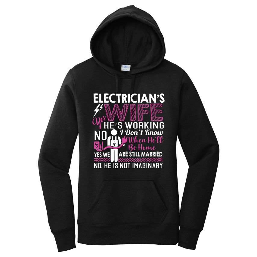 Funny Electrician Wife Electrician Gift Women's Pullover Hoodie