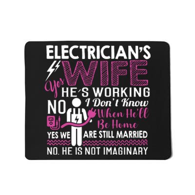 Funny Electrician Wife Electrician Gift Mousepad