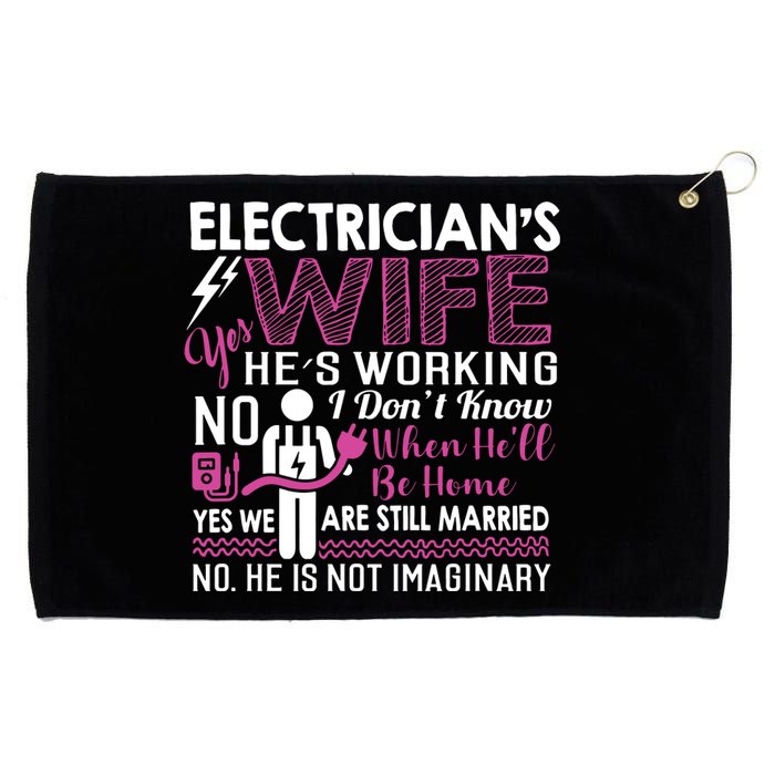 Funny Electrician Wife Electrician Gift Grommeted Golf Towel