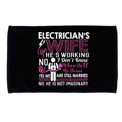 Funny Electrician Wife Electrician Gift Microfiber Hand Towel