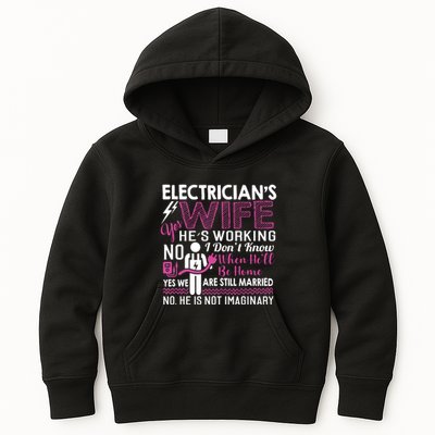 Funny Electrician Wife Electrician Gift Kids Hoodie