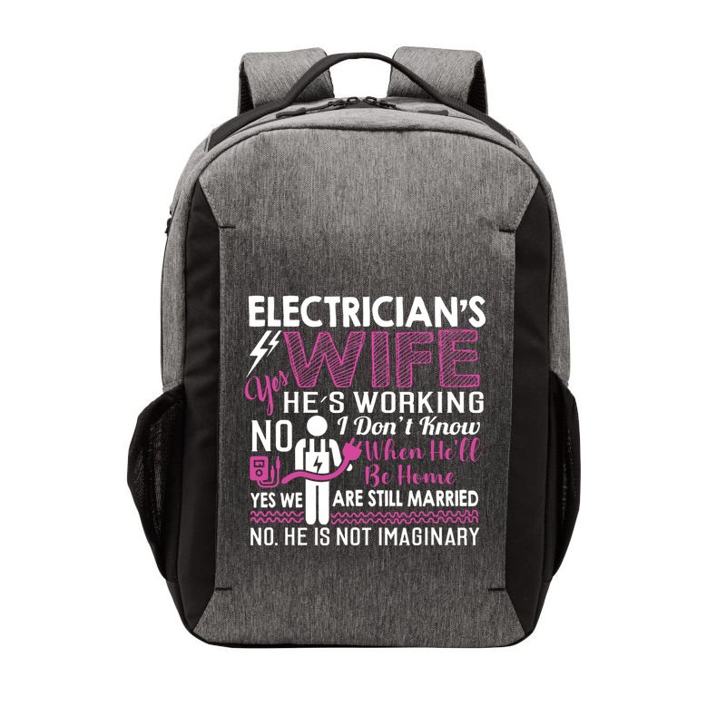Funny Electrician Wife Electrician Gift Vector Backpack