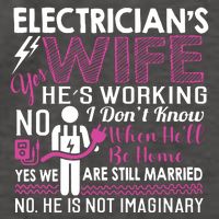 Funny Electrician Wife Electrician Gift Vector Backpack